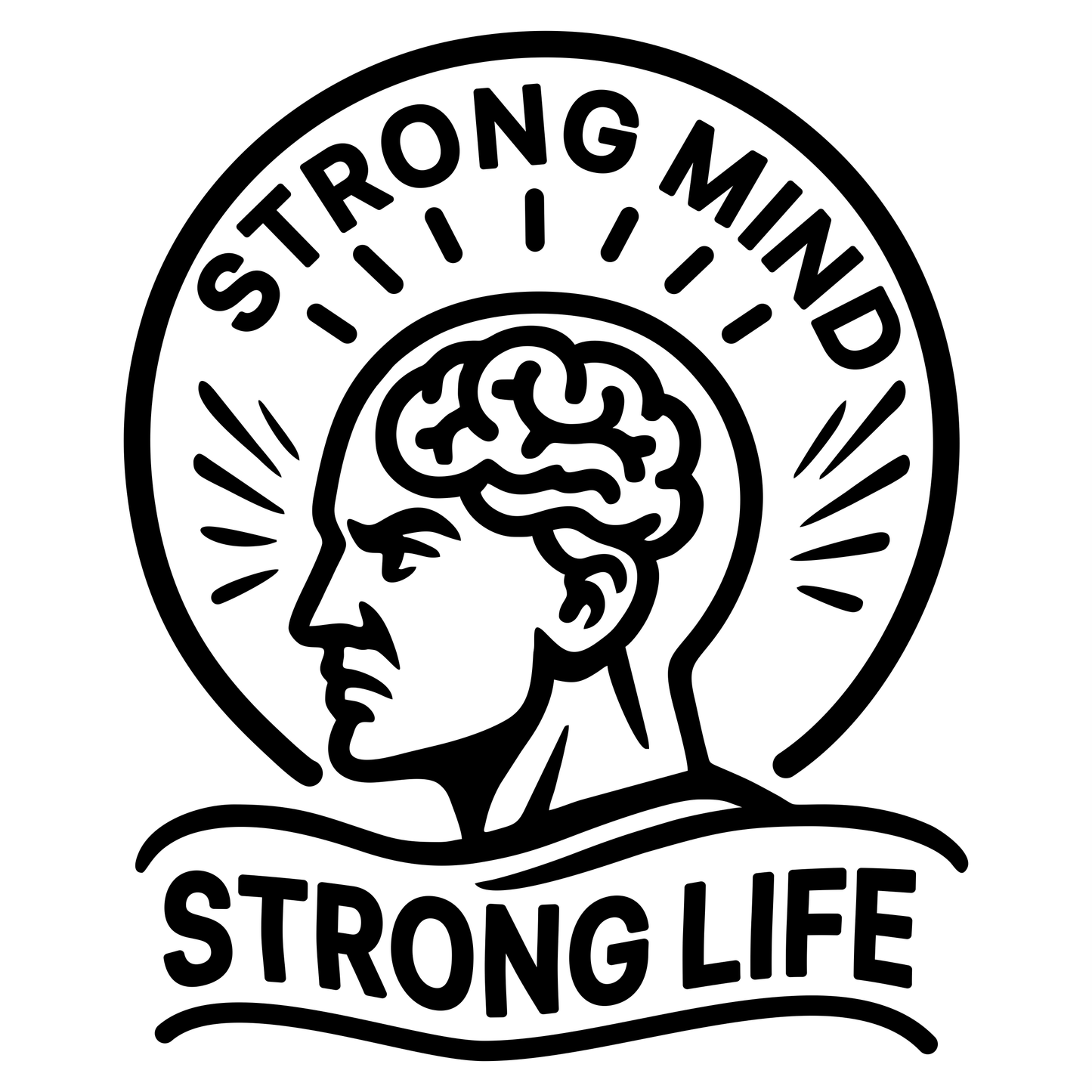 Strong Mind Strong Life - Digital File - XCS Friendly Digital My Custom Designs PNG