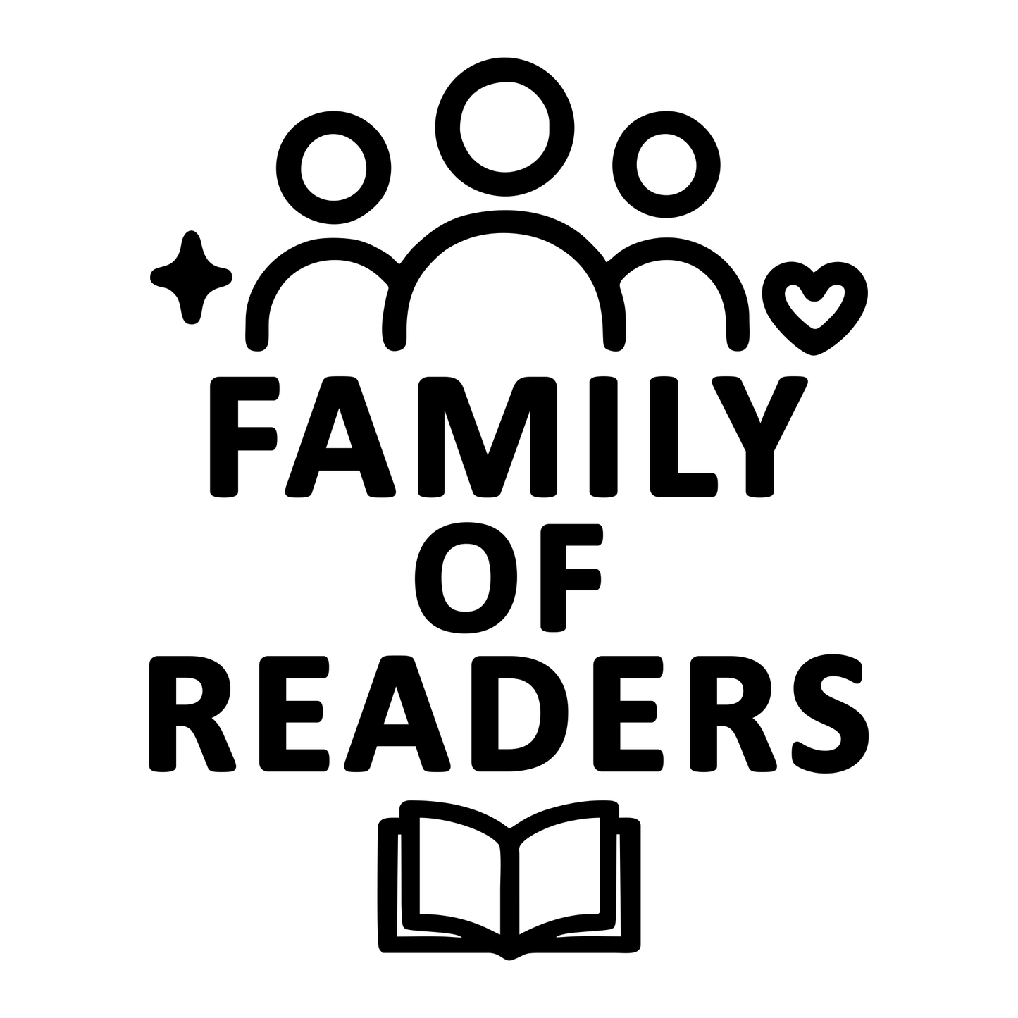 Family of Readers - Digital File - XCS Friendly Tumbler My Custom Designs PNG