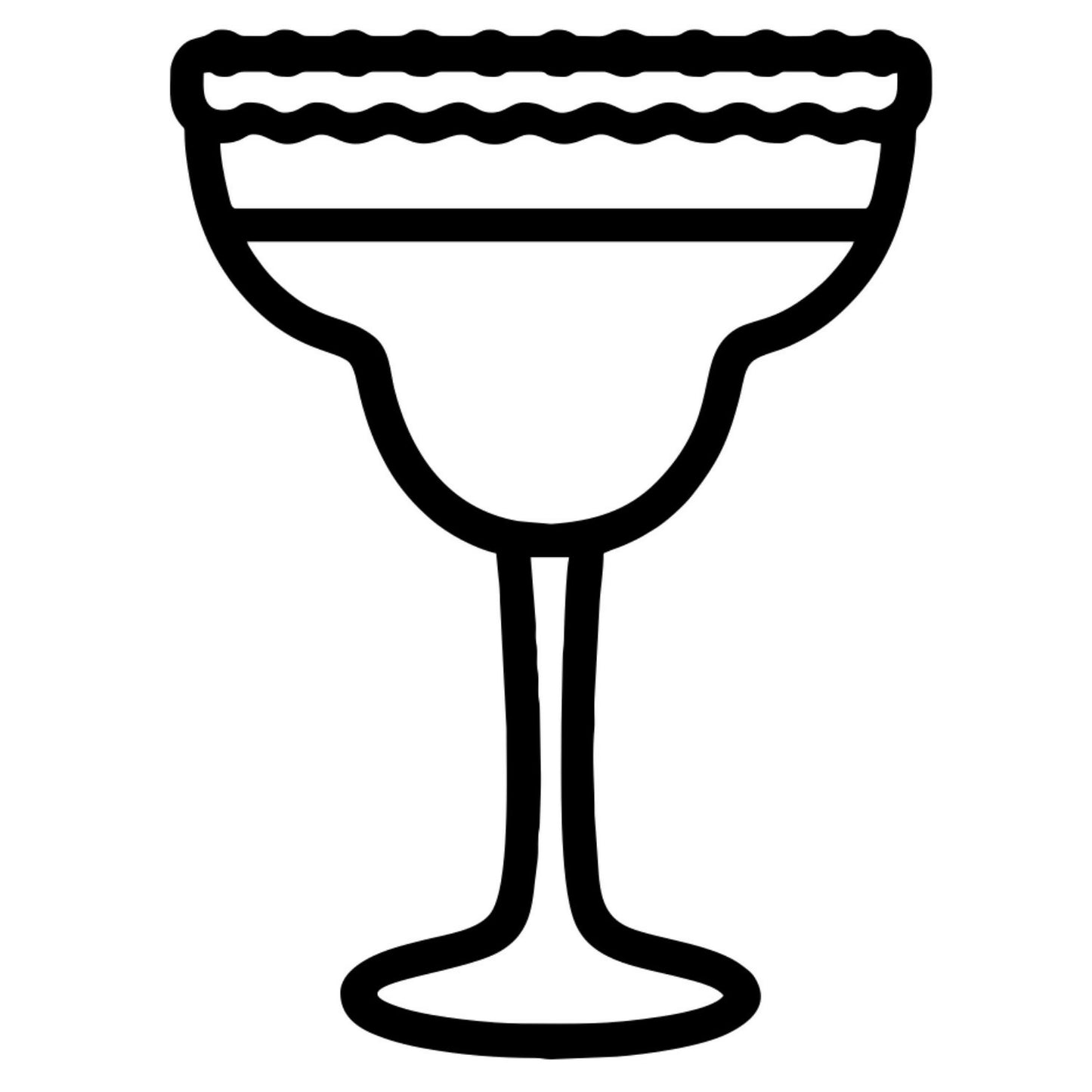Margarita Glass With Salt Rim - Digital File - XCS Friendly Tumbler My Custom Designs PNG