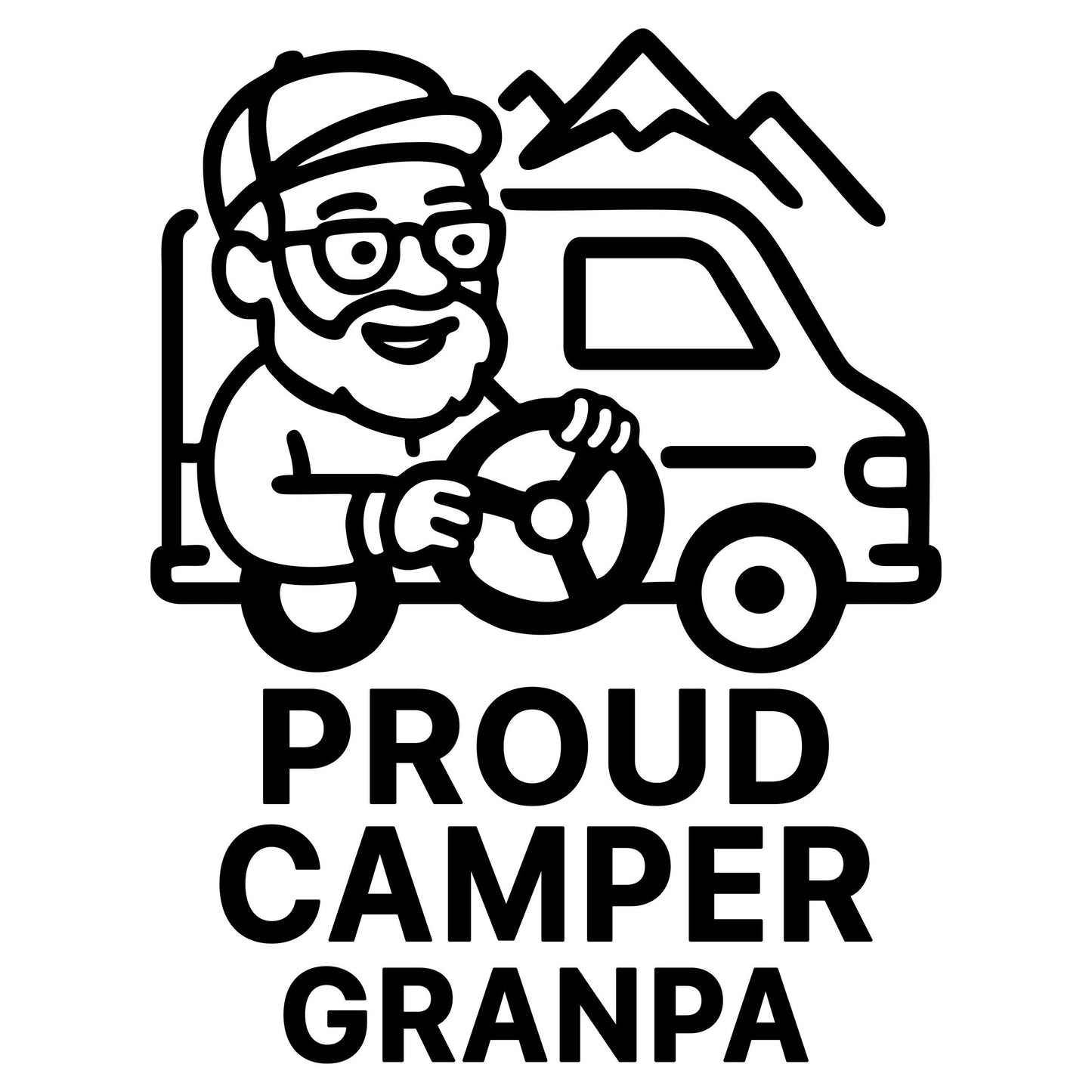 Proud Camper Grandpa - Digital File - XCS Friendly Digital My Custom Designs PNG
