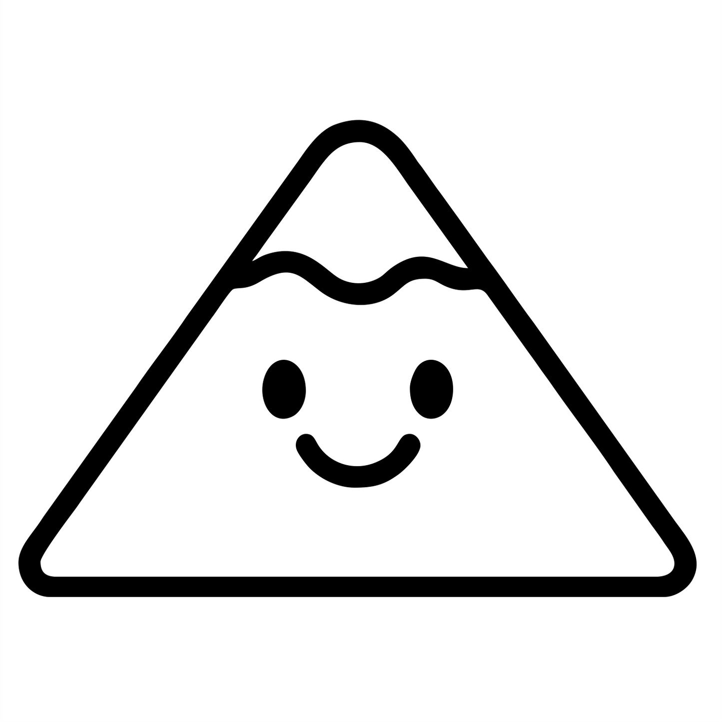 Cartoon Mountain Smiling - Digital File - XCS Friendly Tumbler My Custom Designs PNG