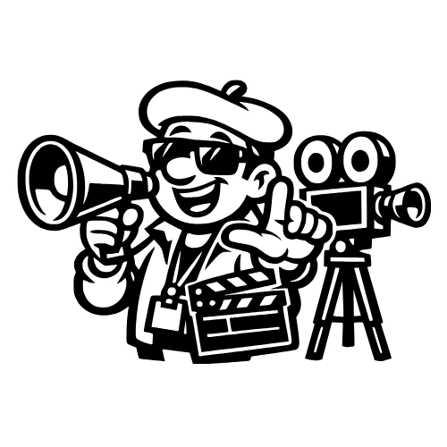 Cartoon Director Sketch - Vector Graphics - Digital