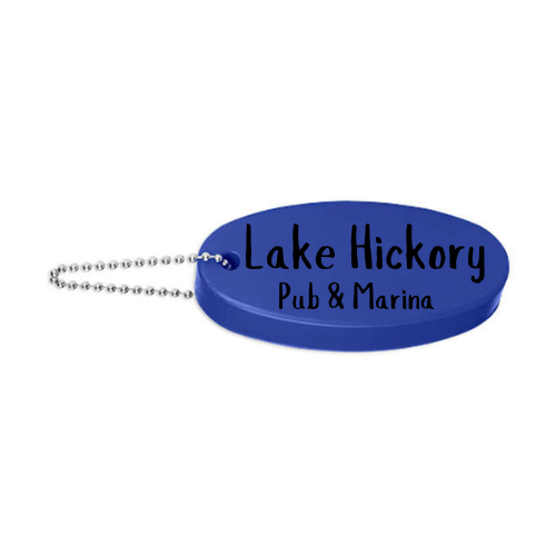 Custom Floating Keychain Lake Hickory My Custom Designs Blue