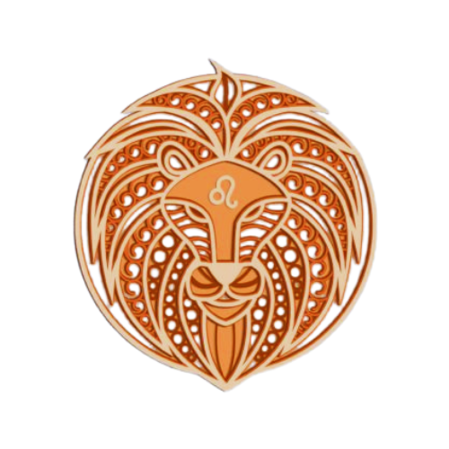 Layered Zodiac Wall Art Leo decoration My Custom Designs Beige 12"