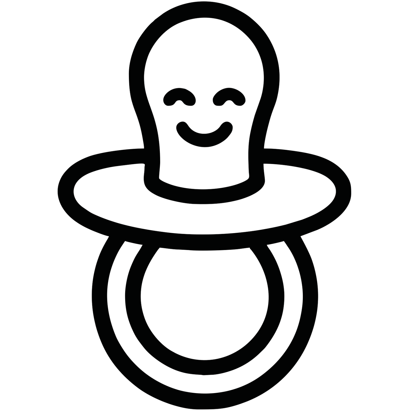 Cartoon Pacifier Smiling - Digital File - XCS Friendly Tumbler My Custom Designs PNG