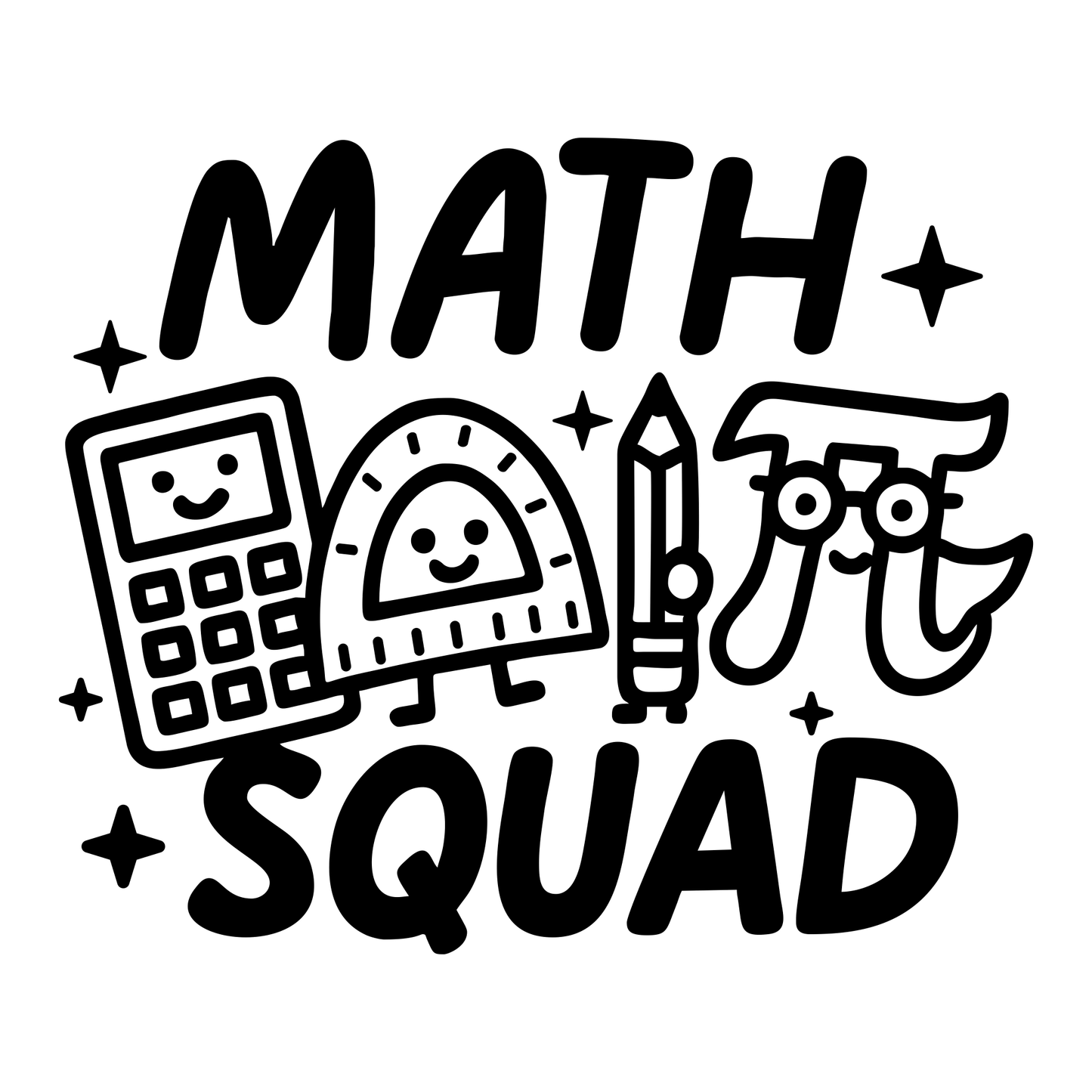 Funny Math Squad Phrase - Digital File - XCS Friendly Tumbler My Custom Designs PNG