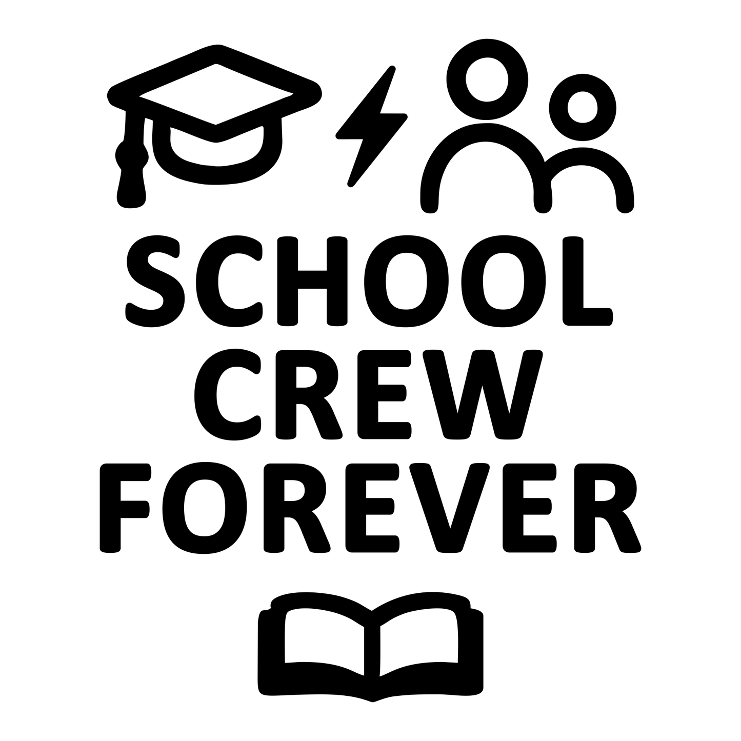 School Crew Forever - Digital File - XCS Friendly Tumbler My Custom Designs PNG