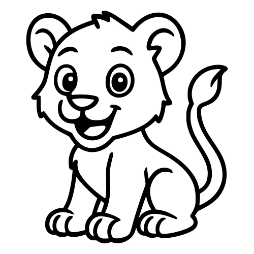 Cartoon Lion Cub - Digital File - XCS Friendly Digital My Custom Designs PDF