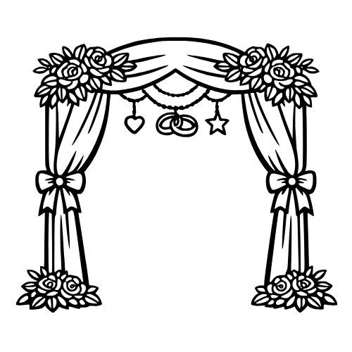 Wedding Arch Sketch - Digital File - XCS Friendly