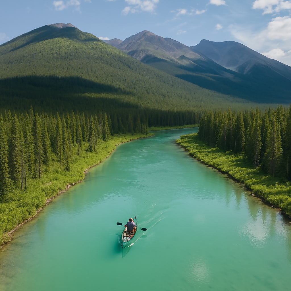 Yukon River Canoe Adventures - Yukon Canada - Rendered - Digital File Digital My Custom Designs PDF