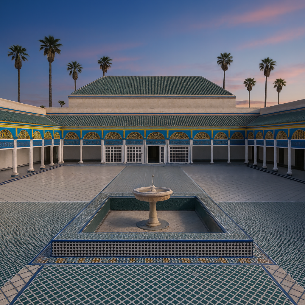 Bahia Palace - Marrakech Morocco - Africa - Rendered - Digital File Digital My Custom Designs PDF