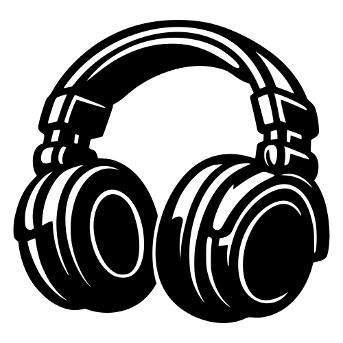 Headphone Illustration - Vector Graphics - Digital File Digital My Custom Designs PDF
