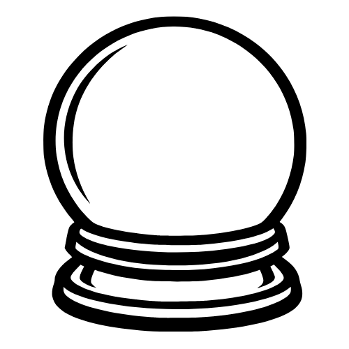 Crystal Ball Outline - Vector Graphics - Digital File Digital My Custom Designs PDF