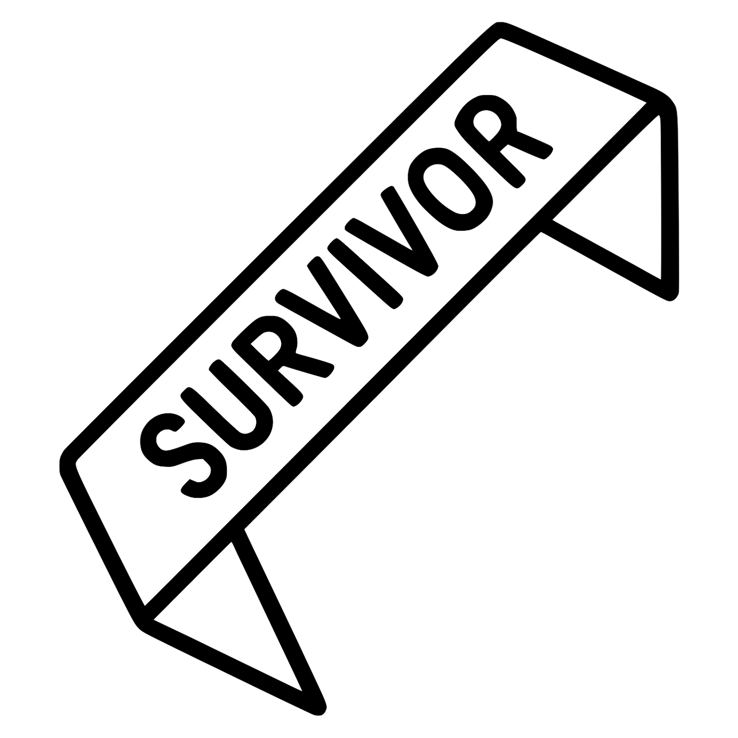 Survivor Sash Design - Digital File - XCS Friendly Digital My Custom Designs PNG