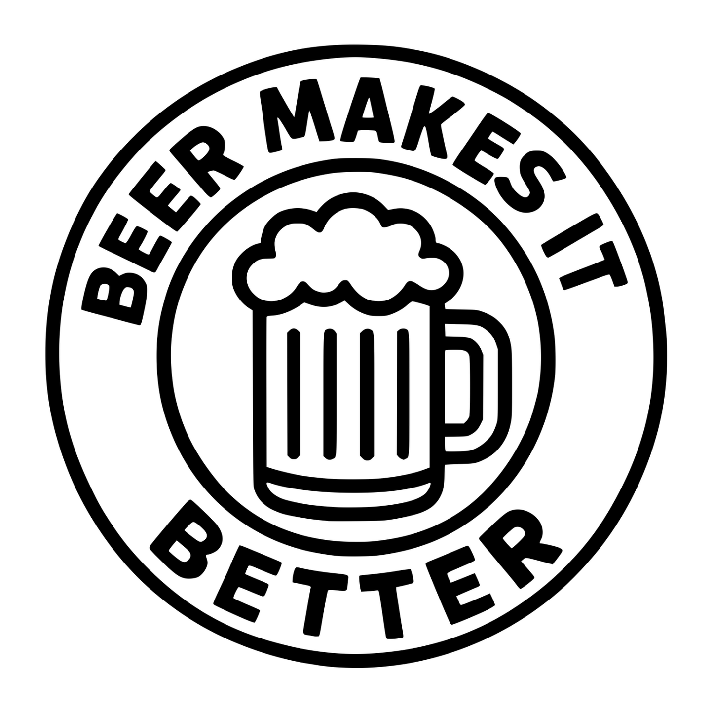 Beer Makes It Better - Digital File - XCS Friendly Tumbler My Custom Designs PNG