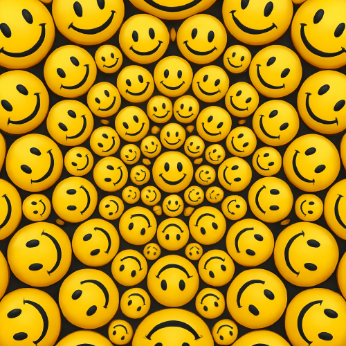 Kids and Playful - Kaleidoscope Of Smiling Emojis - Pattern - Digital File Digital My Custom Designs PDF