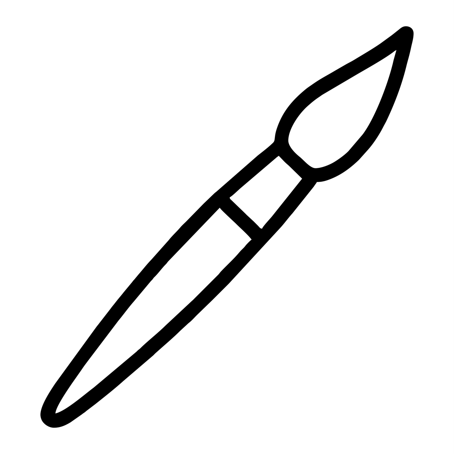 Paintbrush Outline - Digital File - XCS Friendly Tumbler My Custom Designs PNG
