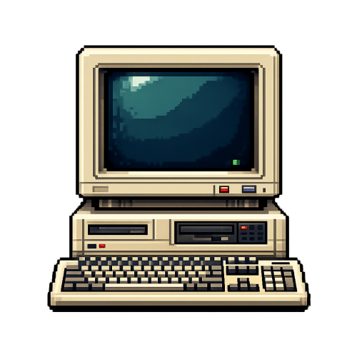 Pixel Computer - Pop Culture & Fandom - T Shirt Designs - Digital File Digital My Custom Designs 300 DPI PNG