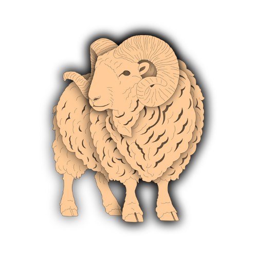 Ram - Layered Animal Designs - Digital File Digital My Custom Designs SVG