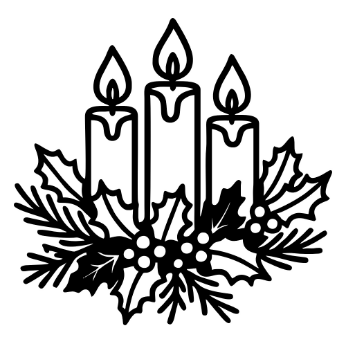 Candle Wreath - Digital File - XCS Friendly Digital My Custom Designs PDF