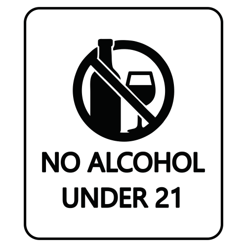 No Alcohol Under 21 - Digital File - XCS Friendly Digital My Custom Designs PDF