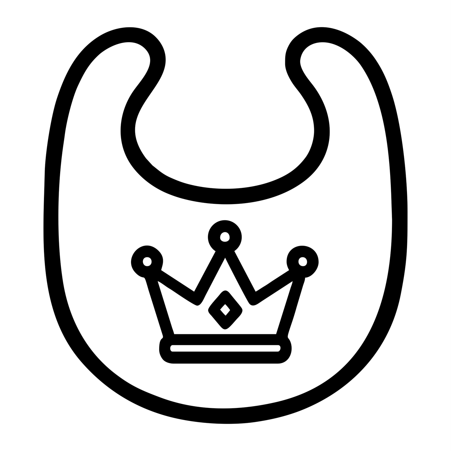 Baby Bib Crown Design - Digital File - XCS Friendly Tumbler My Custom Designs PNG