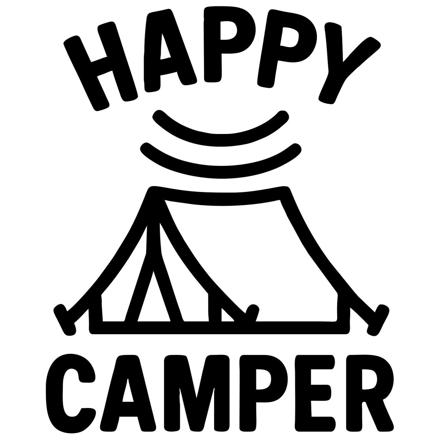 Funny 'Happy Camper' - Digital File - XCS Friendly Tumbler My Custom Designs PNG