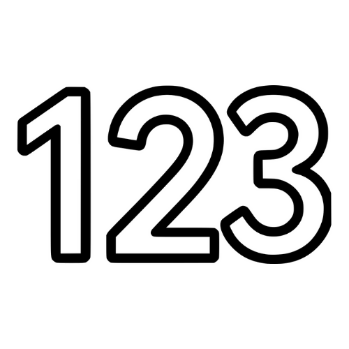 123 Numbers Design - Digital File - XCS Friendly Tumbler My Custom Designs PNG