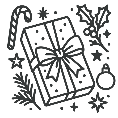 Kraft Paper Wrap with Red Bow - Digital File - XCS Friendly Digital My Custom Designs PDF