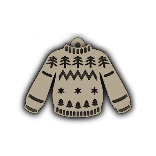 Sweater Layered Design Ornament - Digital File Digital My Custom Designs SVG