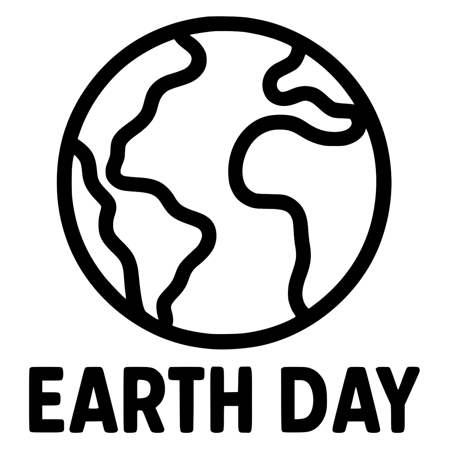 Earth Day Globe Sketch - Digital File - XCS Friendly Digital My Custom Designs PNG
