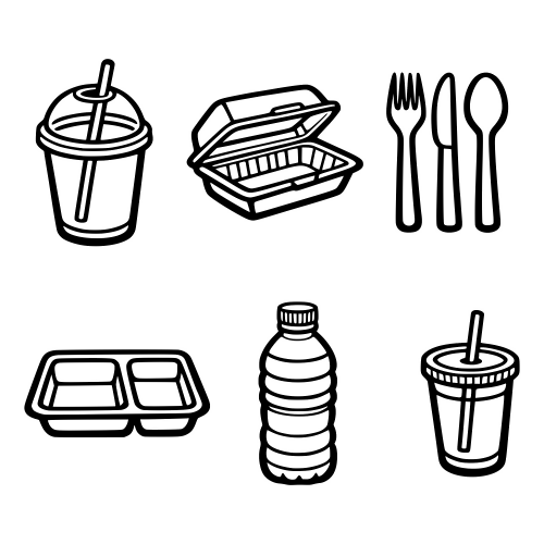Plastic Ware Illustrations - Vector Graphics - Digital File Digital My Custom Designs PDF