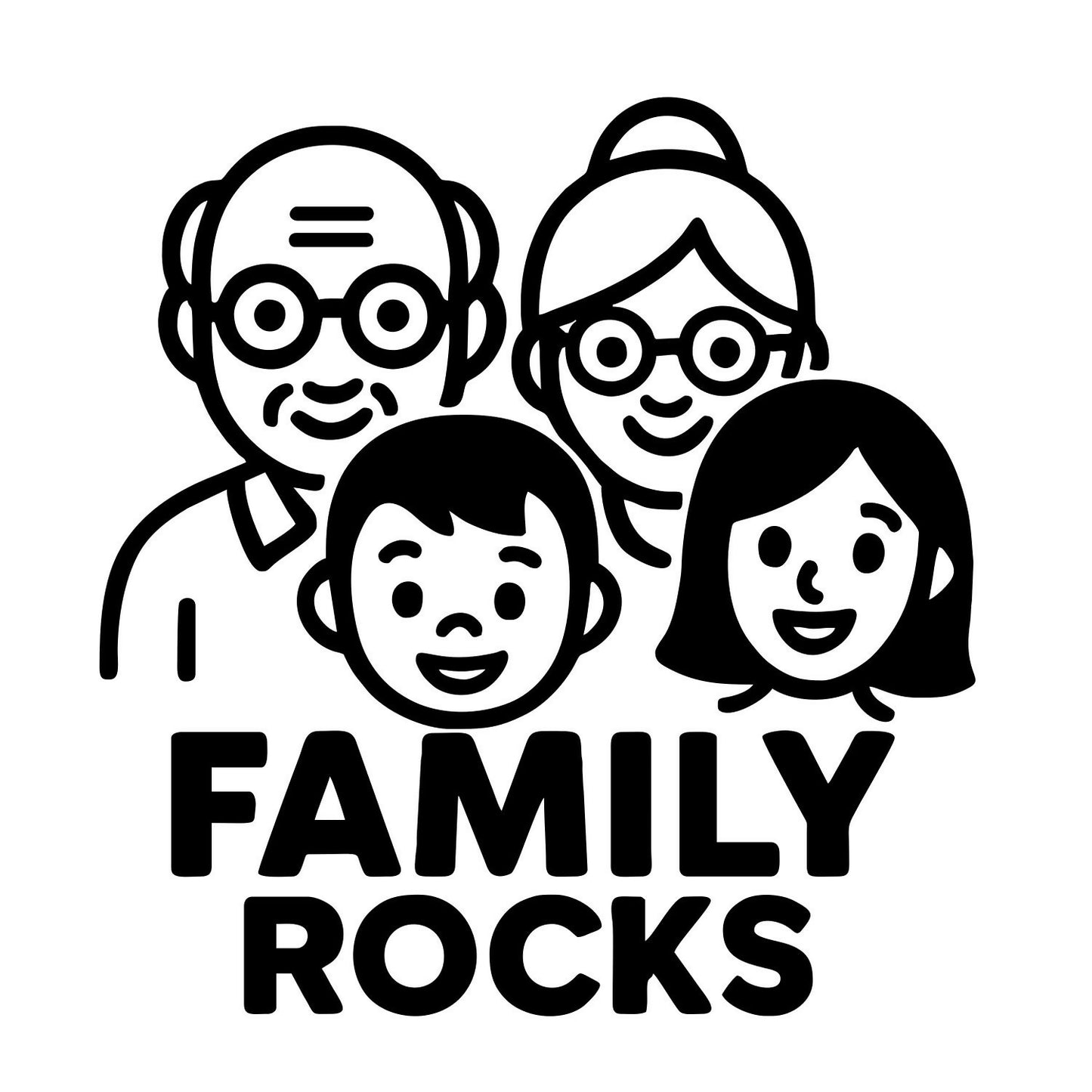 Family Rocks - Digital File XCS Friendly Digital My Custom Designs PNG