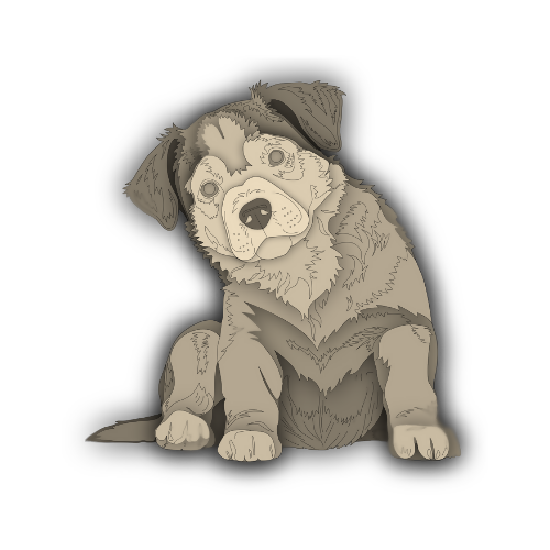 Dog Head Tilted Layered Design - Laser Friendly - Digital File Layered Designs My Custom Designs SVG