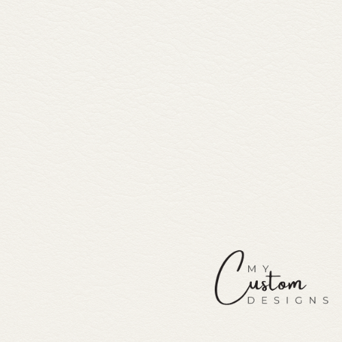 Sandy White - Premium Luxury Leatherette w/ Adhesive - White to Black Leatherette My Custom Designs