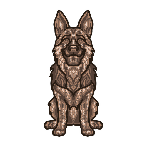 German Shepard - Layered Line Designs - Digital File Digital My Custom Designs ZIP File