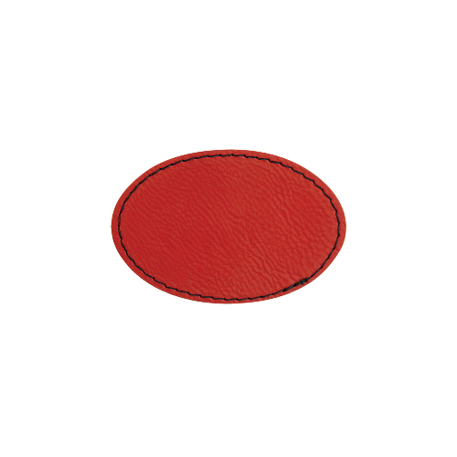 Custom Engraved Oval Patch w/ Adhesive Backing Patch My Custom Designs Heather red 2" x 3" Bag Tag