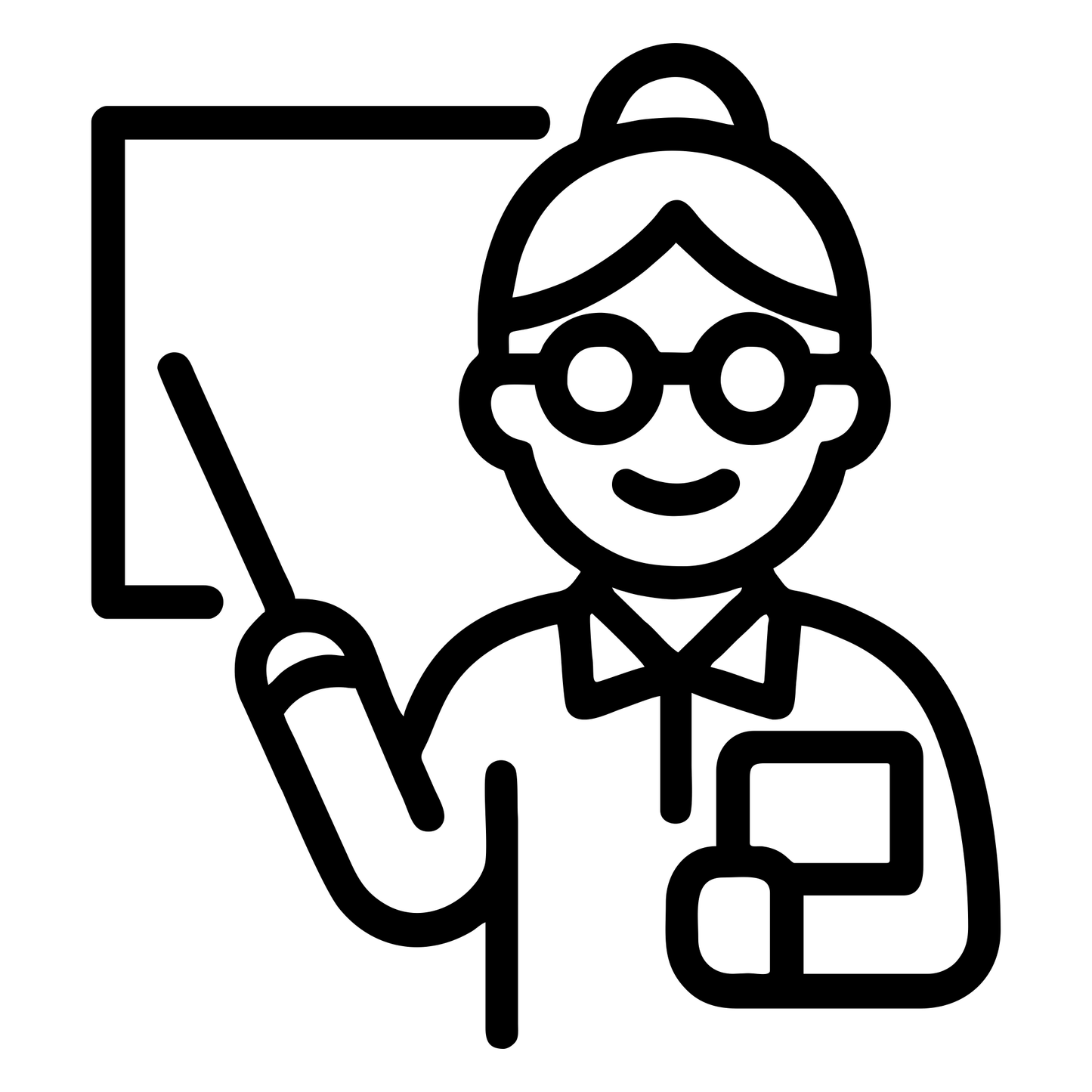 Teacher With Glasses Cartoon - Digital File - XCS Friendly Digital My Custom Designs PNG