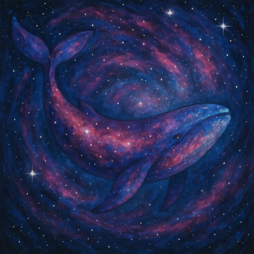 Animal and Wildlife - Abstract Whale Galaxy - Pattern - Digital File Digital My Custom Designs PDF