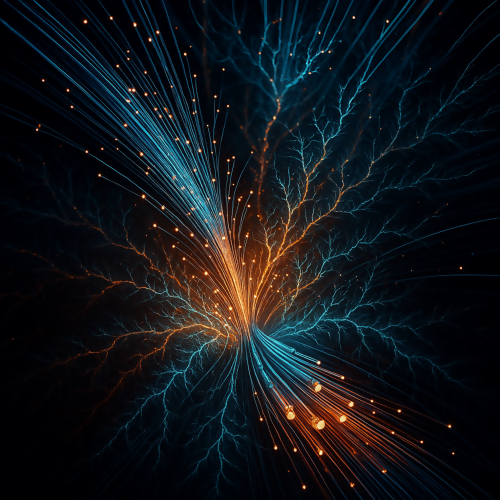 Futuristic and Sci-Fi- Ultra Tech Fiber Optics Exploding Into Fractal Webs - Pattern - Digital File Digital My Custom Designs PDF