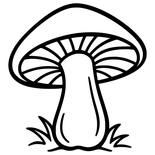 Mushroom Outline - Digital File - XCS Friendly Digital My Custom Designs PDF
