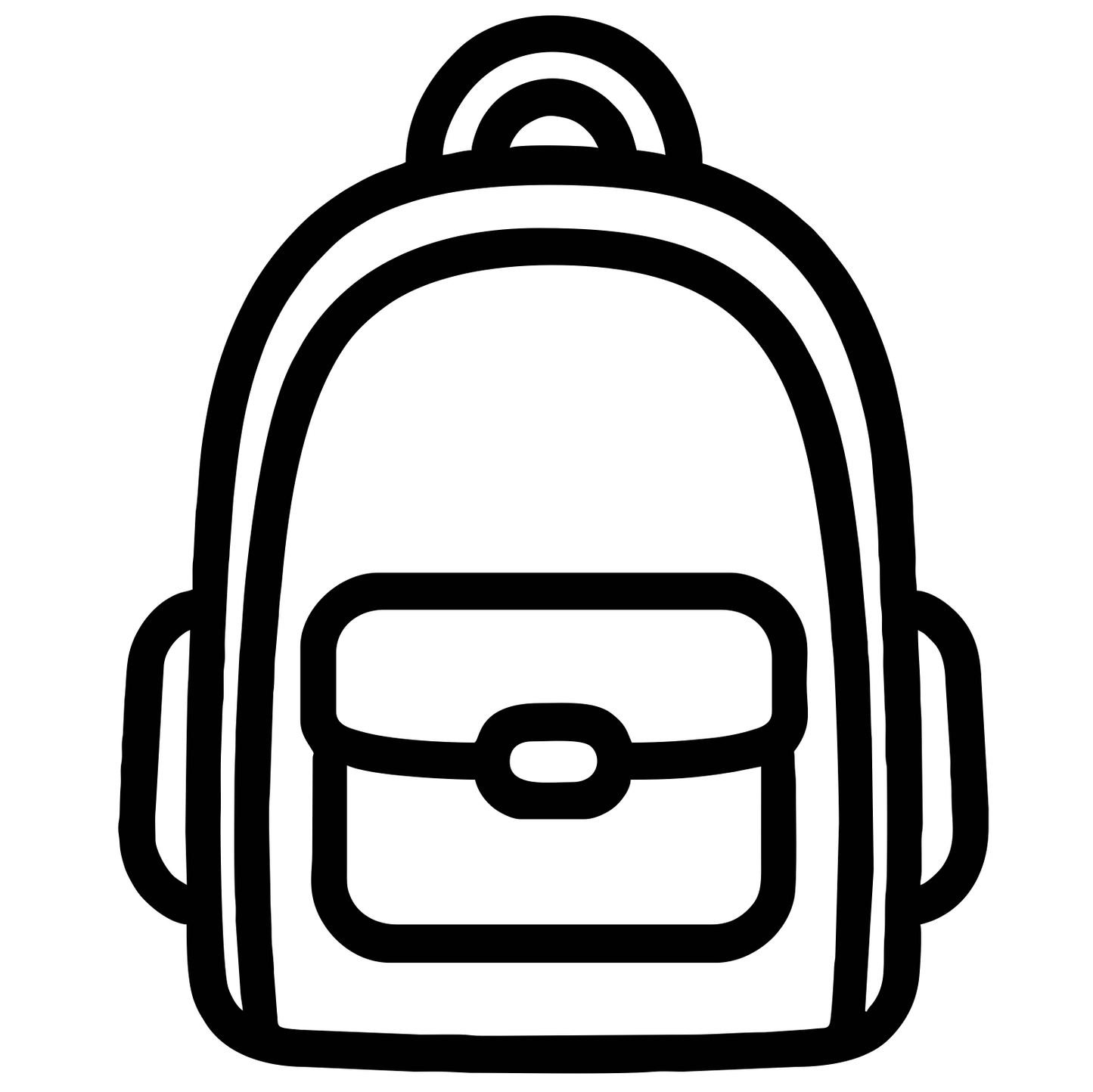 Backpack Outline - Digital File - XCS Friendly Tumbler My Custom Designs PNG