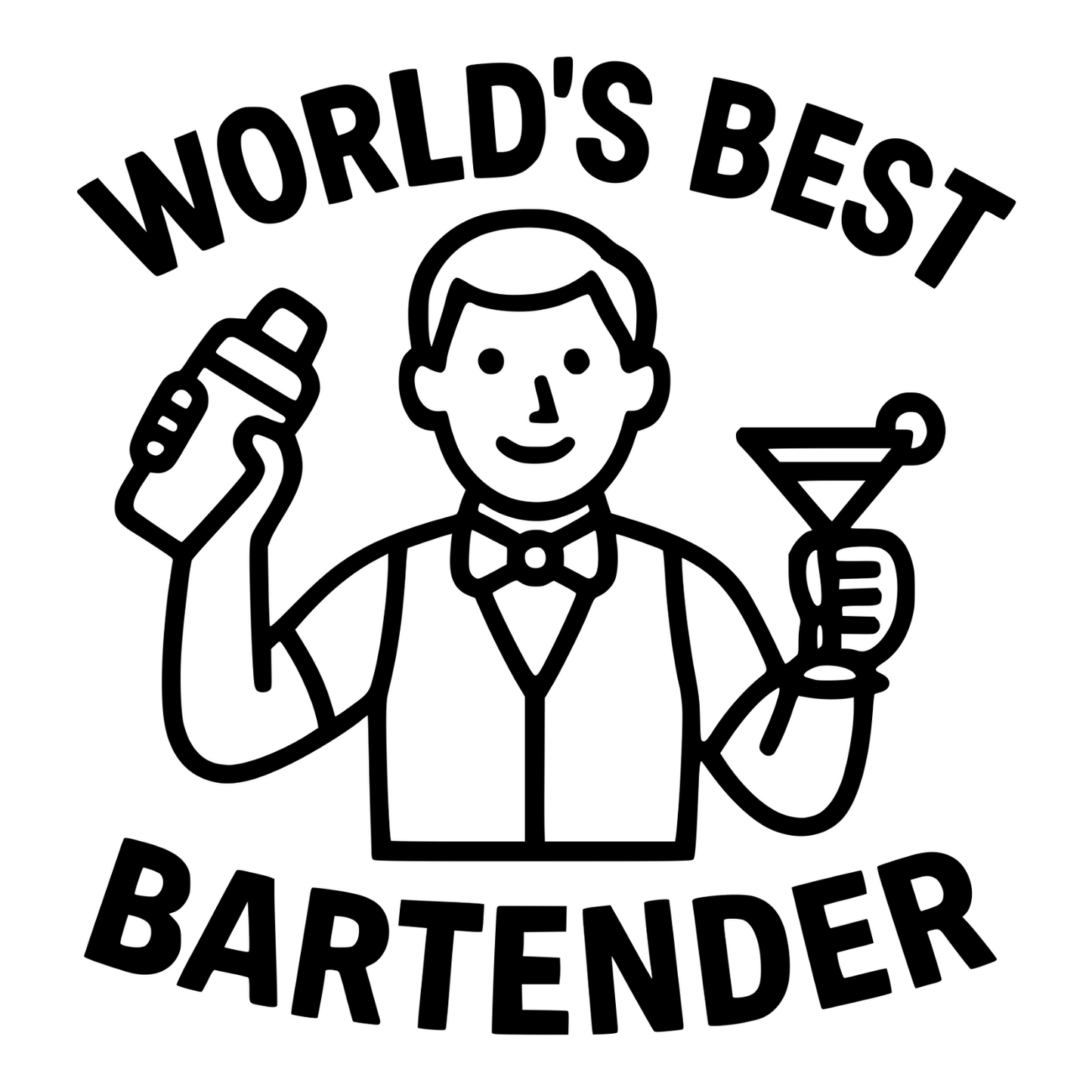Worlds Best Bartender - Digital File - XCS Friendly Tumbler My Custom Designs PNG