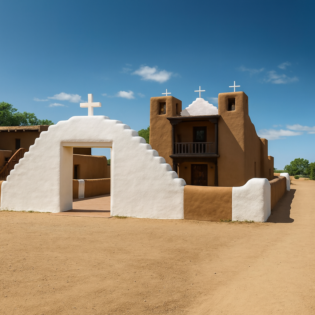 Old San Geronimo Chapel - Taos Pueblo - New Mexico United States - Rendered - Digital File Digital My Custom Designs PDF