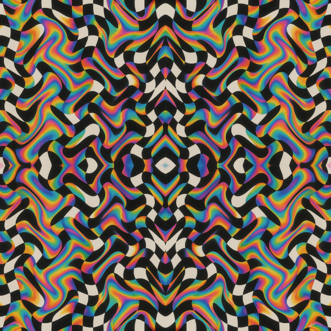 Geometric Abstract - Optical Illusion Checkboard- Pattern - Digital File Digital My Custom Designs PNG