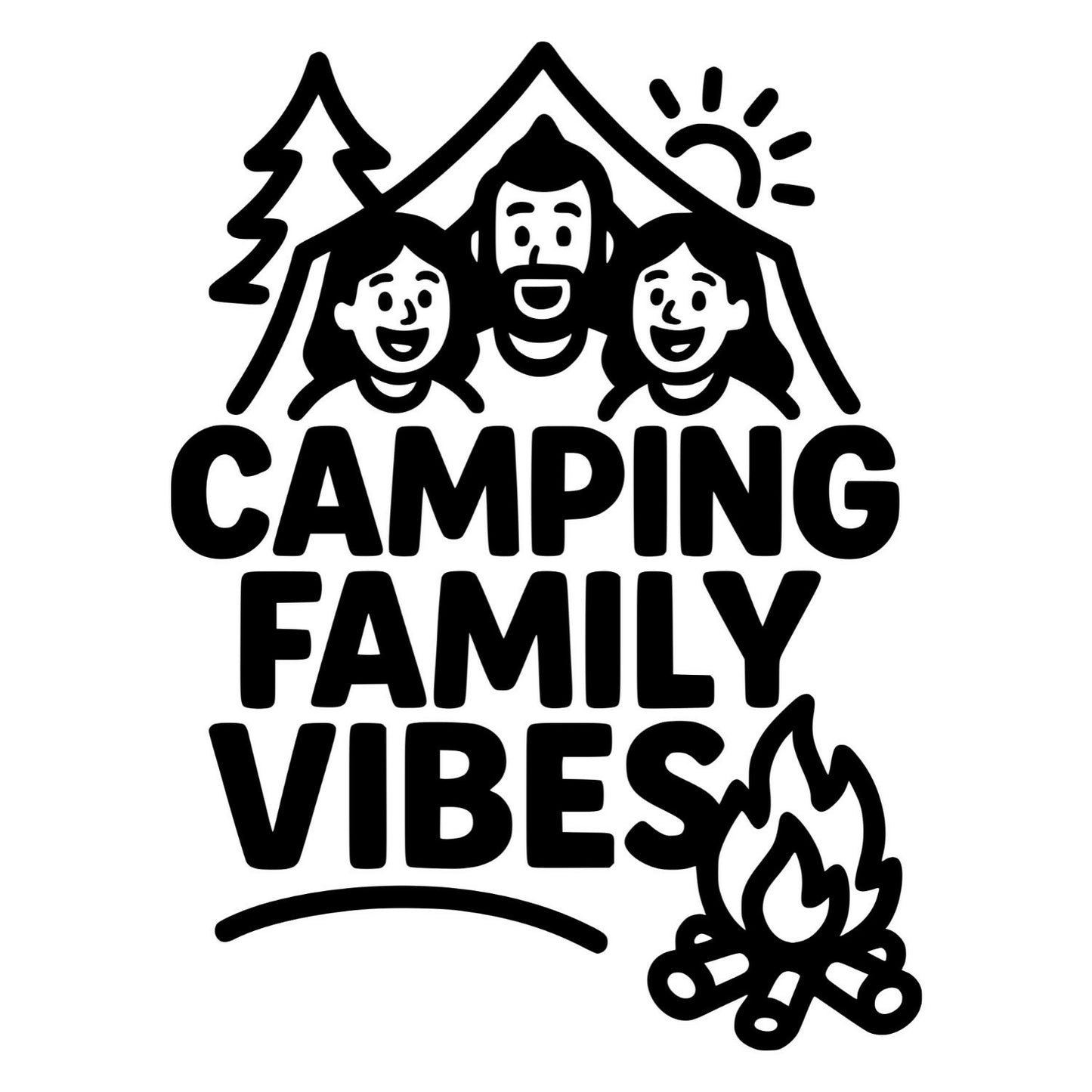 Camping Family Vibes - Digital File - XCS Friendly Digital My Custom Designs PNG