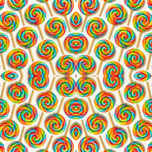 Food and Drinks - Rainbow Candy Swirl Lollipops With Liquid Shine - Pattern - Digital File Digital My Custom Designs PDF