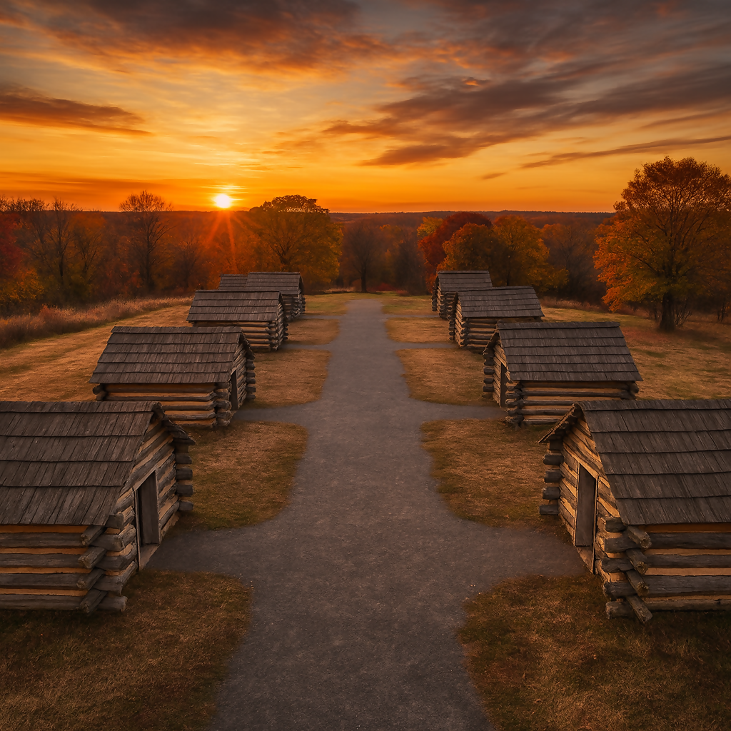 Muhlenberg Brigade Huts - Valley Forge National Historical Park - Pennsylvania United States - Rendered - Digital Fle Digital My Custom Designs PDF