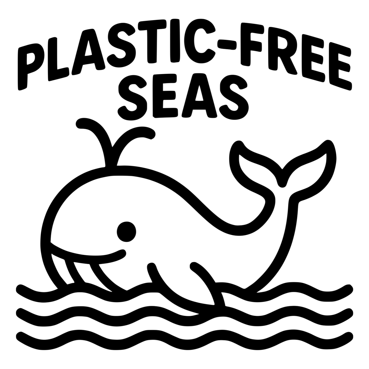 Plastic-Free Seas - Digital File - XCS Friendly Digital My Custom Designs PNG