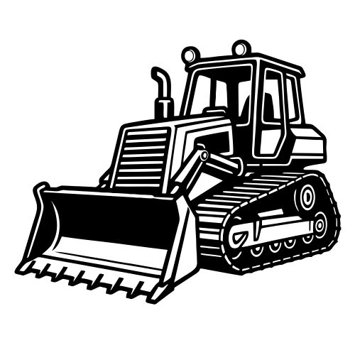 Bulldozer Design - Vector Graphics - Digital File Digital My Custom Designs PDF